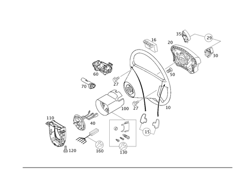 Steering Wheel and Steering Wheel Lock for 2006 Mercedes-Benz C55 AMG #0