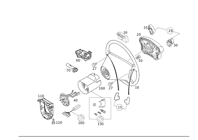 2034600803 - Steering: Steering Wheel for Mercedes-Benz: C230, C240, C280, C32 AMG, C320, C350, C55 AMG Image image