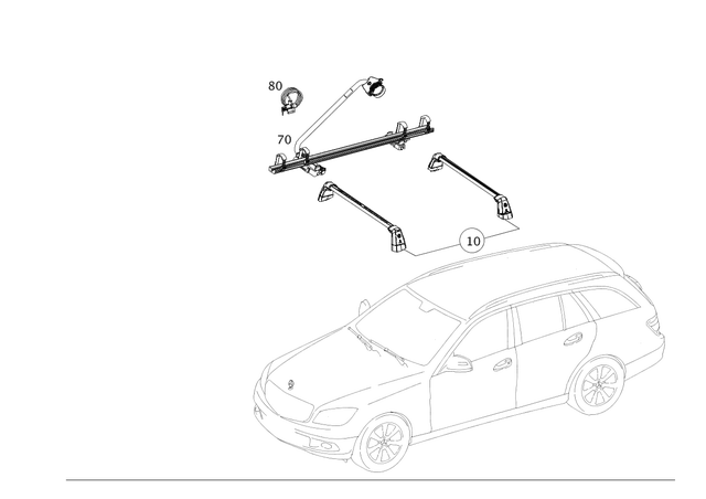 5831695 - Roof Carrier Systems: Cable Lock for Mercedes-Benz Image