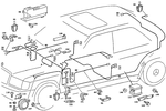 2015405034 - Electrical System: Wiring Harness for Mercedes-Benz: 190D, 190E, 300CE, 300E, 560SEC, 560SEL, 560SL Image