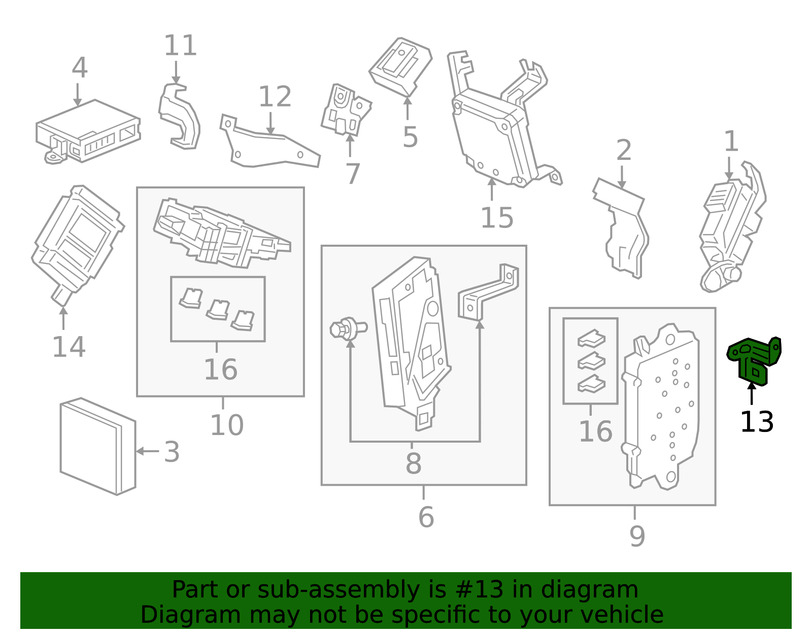 38851-THR-A00 - Fuse And Relay Center Bracket 2018-2024 Honda Odyssey ...