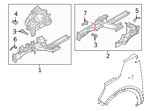 Structural Components & Rails for 2022 Kia Telluride #0