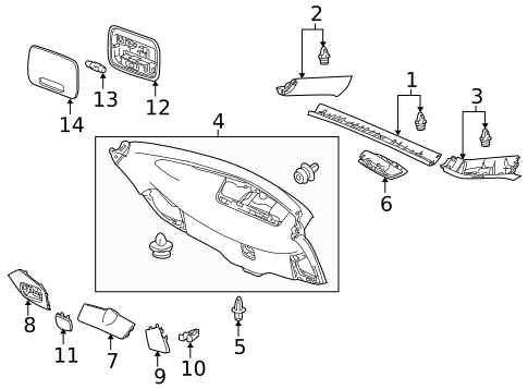 Interior Trim for 2013 Acura ZDX #0