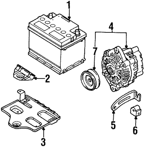 Battery for 1998 Kia Sephia #0