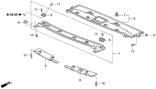 Roof Garnish for 2000 Acura NSX #0