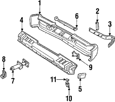 Bumper Assembly - Rear for 1984 Cadillac Eldorado #0