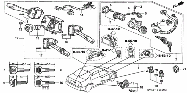 Combination Switch (1) for 1995 Honda Accord #0