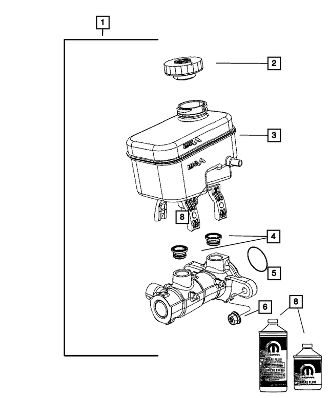 68004467AD - Brakes: Brake Master Cylinder for Mopar Image