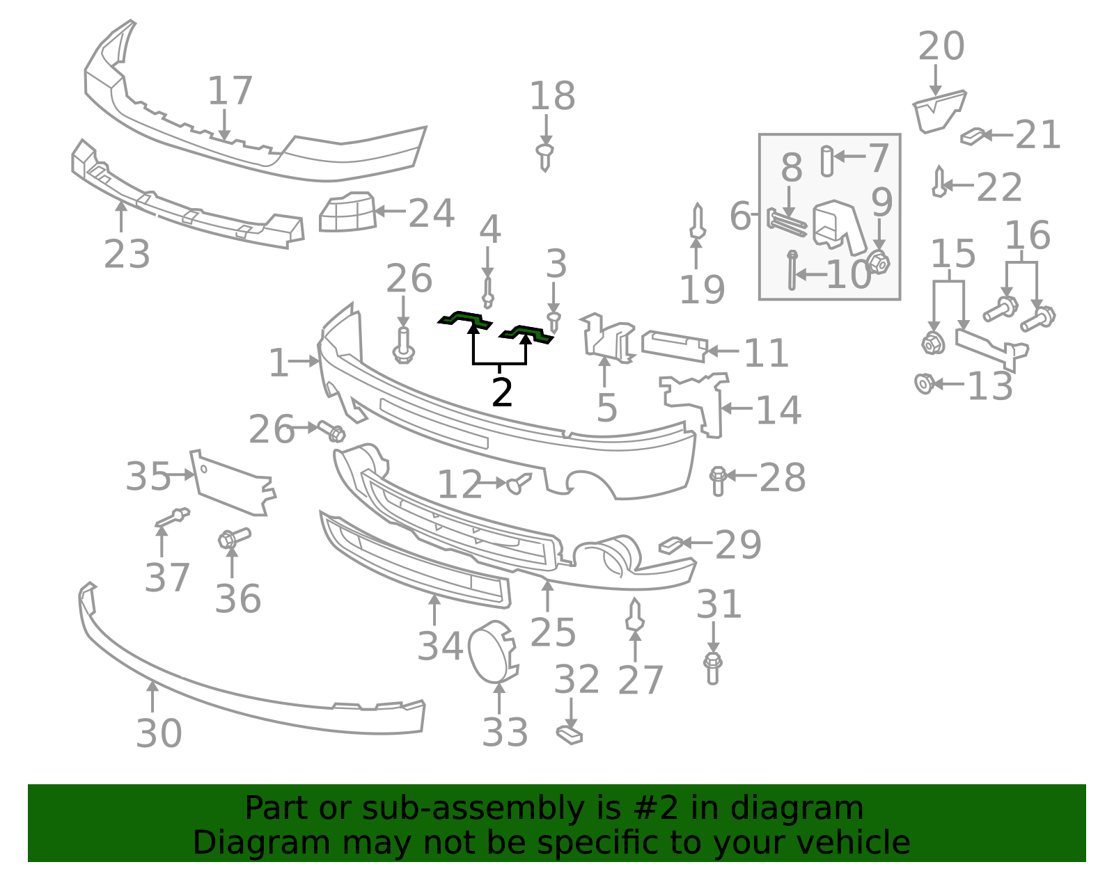 2007-2013 GMC OEM NEW 07-13 GM Chevrolet Sierra Front Bumper Impact Bar ...