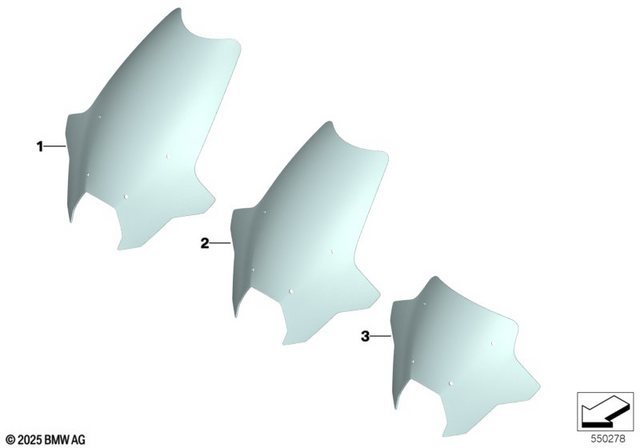 46635A77DE7 - Ergonomics &amp; Comfort: Windshield, Comfort for BMW-Motorrad Image