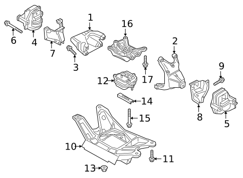 Engine & Trans Mounting for 2021 Porsche Macan #0