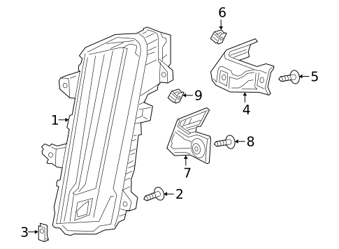 Daytime Running Lamp Components for 2023 Cadillac XT6 #0