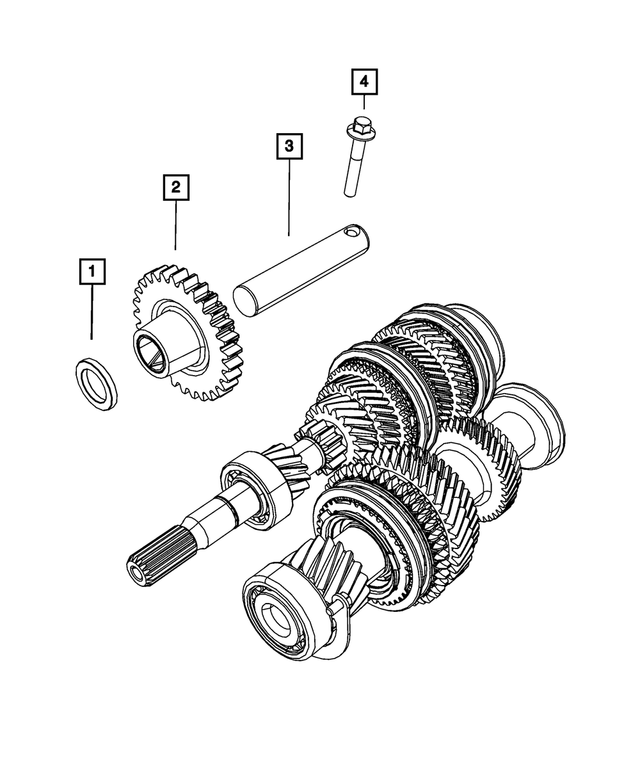 4761126 - T355; 5-Speed; Manual Transaxle: Transmission Idler Shaft for Mopar Image