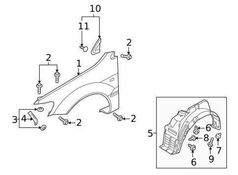 Exterior Trim - Fender for 2006 Mitsubishi Lancer #0