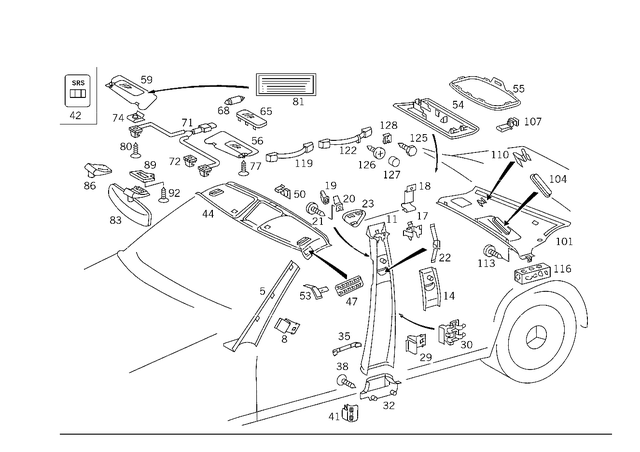 1406902130 - Covering and Lining: Cover for Mercedes-Benz: 400SEL, 500SEL, 600SEL Image image