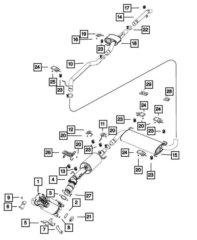 52022476AB - Exhaust: Exhaust Hanger Bracket for Mopar Image
