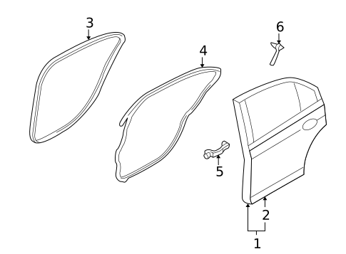 Door & Components for 2008 Mercury Milan #1