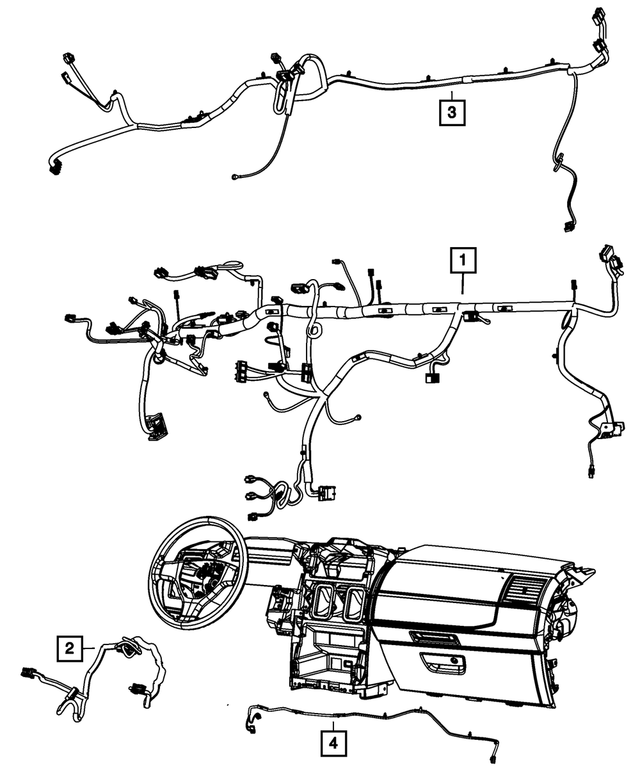 68160755AB - : Steering Wheel Wiring for Mopar Image