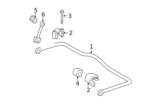 Stabilizer Bar & Components for 2012 Mercedes-Benz Sprinter 3500 #1