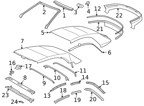 Interior Trim - Convertible Top for 2007 Toyota Solara #1