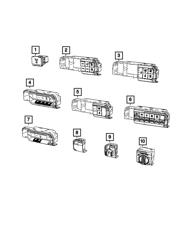 68309258AB - : Instrument Panel Switch for Mopar Image