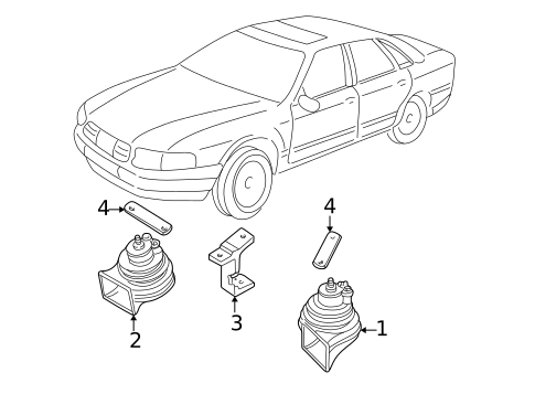 Horn for 2003 Audi A8 Quattro #0