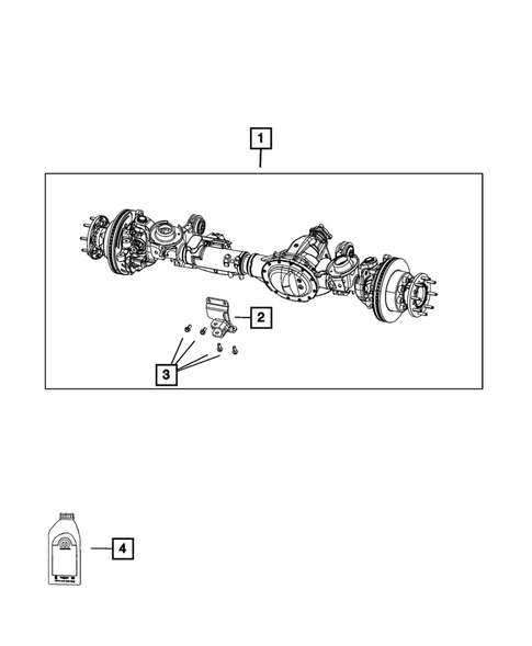 Front Axle Assembly for 2018 Ram 3500 #0