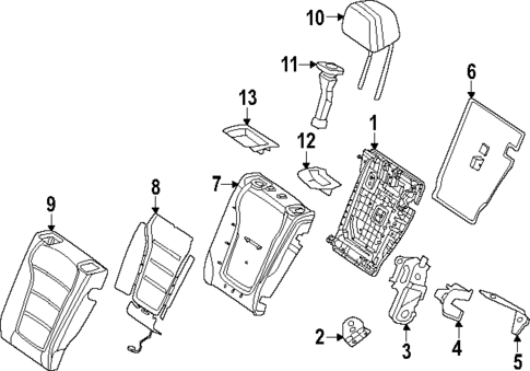 Rear Seat Components for 2025 Mercedes-Benz GLC 350e #1