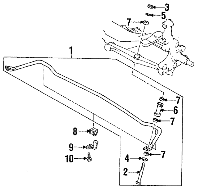 999420800 - : Suspension Stabilizer Bar Link Nut for Mazda Image