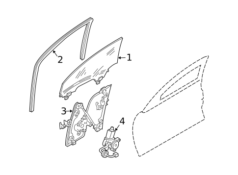 Glass - Front Door for 2003 INFINITI G35 #0