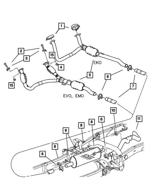 Exhaust System for 2002 Dodge Ram 1500 #0