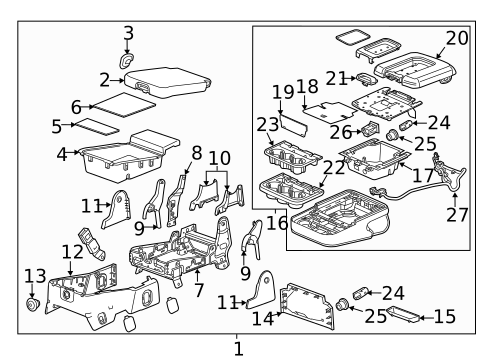 Front Seat Components for 2015 Chevrolet Silverado 2500 HD #0