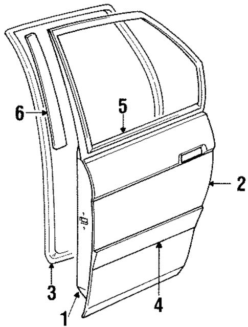 Door & Components for 1991 Nissan Sentra #0