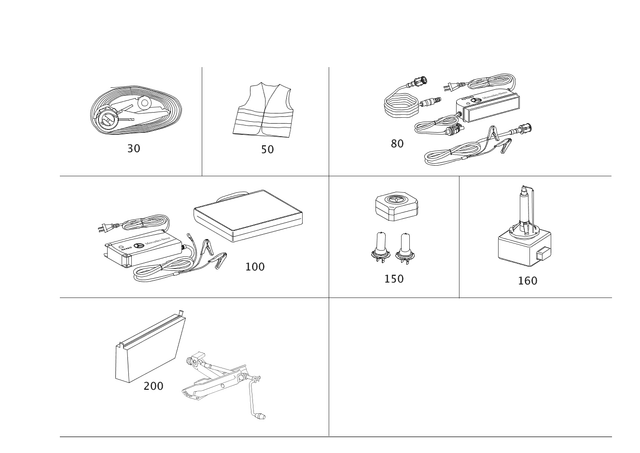 9980007 - Tools and Safety: Bulb Set for Mercedes-Benz Image