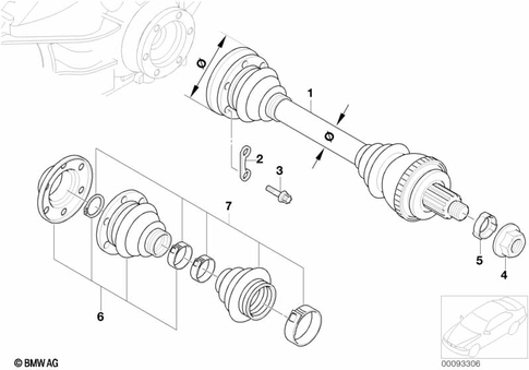 Output Shaft for 1995 BMW 318ti #0