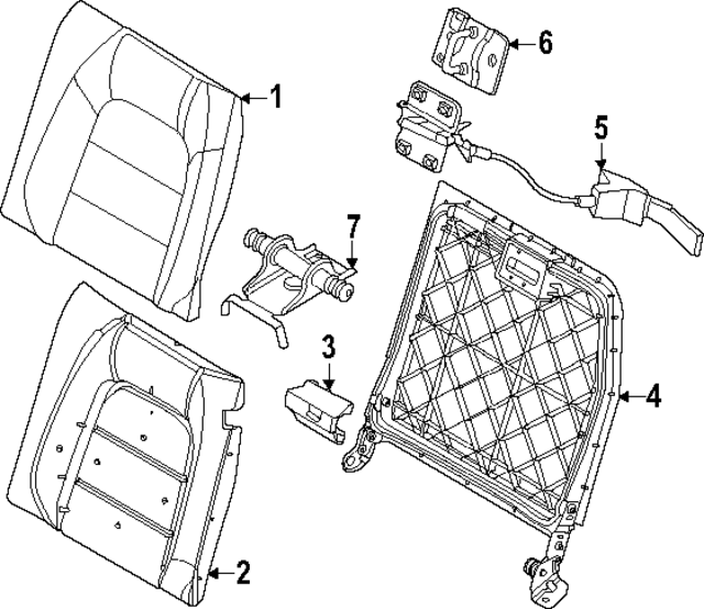 RR3Z6366601AA - : Seat Back Cover for Ford: Mustang Image