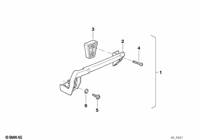 46542316421 - Frame and Mounting Parts: Left Case Holder -  for BMW-Motorrad Image