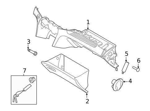 Glove Box for 2022 Hyundai Santa Fe #0
