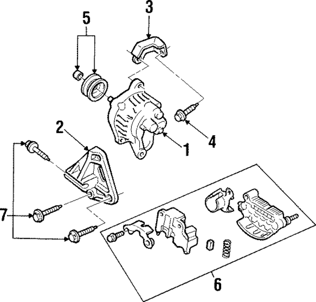 F32Z10A313A - Electrical: Alternator Mount Bracket for Ford: Probe Image