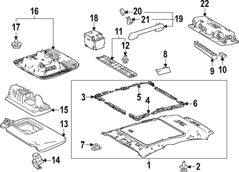 Interior Trim - Roof for 2024 Toyota Prius Prime #0