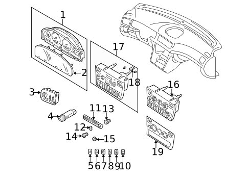 Cluster & Switches for 2006 Volvo S80 #0