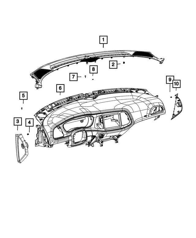 5LA79DX9AB - Interior Trim: Instrument Panel End Cap for Mopar Image image
