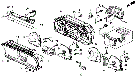 Meter Components (NS) for 1990 Honda Civic #0