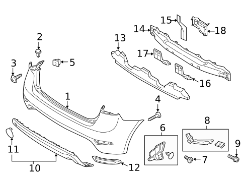 Bumper & Components - Rear for 2017 Kia Forte5 #0