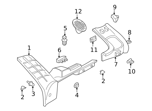 Interior Trim - Quarter Panels for 2000 Volvo V40 #0