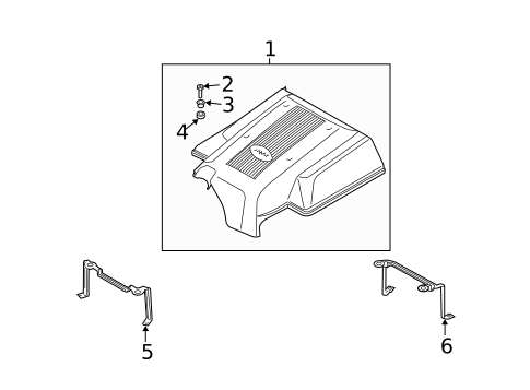 Engine Appearance Cover for 2004 Land Rover Range Rover #0