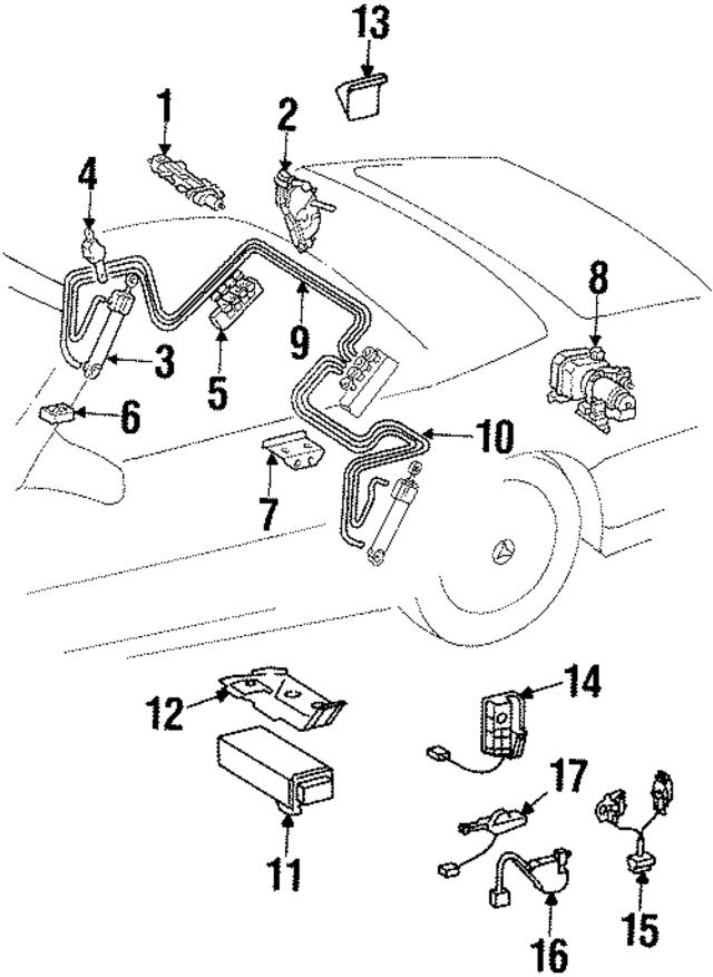 1298000774 - Body: Lock for Mercedes-Benz Image
