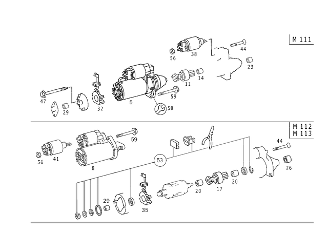 1121510001 - Electrical Equipment and Instruments: Starter for Mercedes-Benz Image image