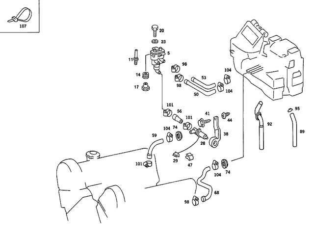 1268322894 - : Hose for Mercedes-Benz Image