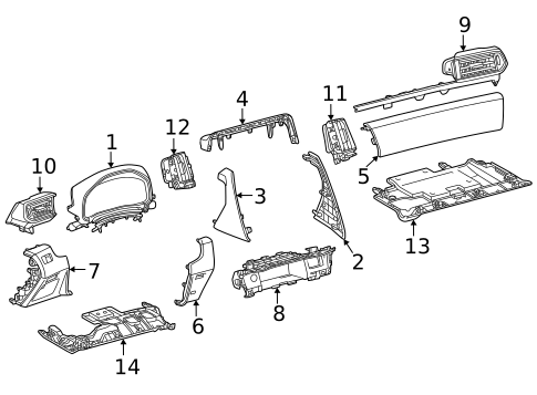 Instrument Panel Components for 2023 Lexus LX600 #0
